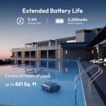 Bubot 700 Cordless Pool Vacuum for Inground & Above Ground Pools, Pool Cleaner Robotic with Superior Suction, Smart Navigation, APP Control, Wall/Waterline/Floor Cleaning, 210-Min Runtime (Space Grey)