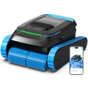 BOTLIFE PC20 Automatic Robotic Pool Cleaner, Cordless Pool Vacuum Robot for Inground & Above Ground Pools, Smart Navigation, Self-Parking, 5000GPH Suction, Cleans Floor, Wall & Waterline