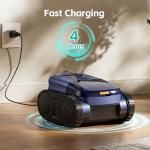(2026 Upgrade) Pool Vacuum for Inground Pool & Above Ground Pool, Cordless Pool Cleaner with Smart Navigation, Self-Parking, LED Indicator, Wall&Waterline Cleaning Pool Robot up to 2150 Sq.ft