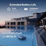 Bubot 700 Cordless Pool Vacuum for Inground & Above Ground Pools, Robotic Pool Cleaner with Superior Suction, Smart Navigation, APP Control, Wall/Waterline Cleaning, 210-Min Runtime (Silver)