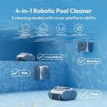 (2026 Upgraded) Bubot 700 Cordless Robotic Pool Vacuum for Inground Pools, Above Ground Pool Cleaner with App Control & Smart Navigation, Floor Wall Waterline Cleaning, Up to 210-Min Runtime, White