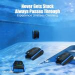 BOTLIFE PC20 Automatic Robotic Pool Cleaner, Cordless Pool Vacuum Robot for Inground & Above Ground Pools, Smart Navigation, Self-Parking, 5000GPH Suction, Cleans Floor, Wall & Waterline