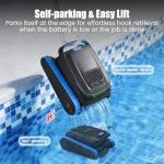 BOTLIFE PC20 Automatic Robotic Pool Cleaner, Cordless Pool Vacuum Robot for Inground & Above Ground Pools, Smart Navigation, Self-Parking, 5000GPH Suction, Cleans Floor, Wall & Waterline