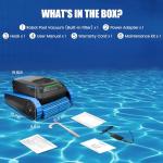 BOTLIFE PC20 Automatic Robotic Pool Cleaner, Cordless Pool Vacuum Robot for Inground & Above Ground Pools, Smart Navigation, Self-Parking, 5000GPH Suction, Cleans Floor, Wall & Waterline