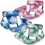 SLOOSH Pool Floats Chairs Adult, 3 Packs Inflatable Lounge Chairs,Blow up Pool Noodles Floats for Adults,Water Floating for Beach Party Summer Water Fun,Tropical Leaves