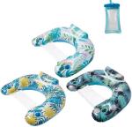 Auspicious Rain 3 Pack Inflatable Pool Floats for Adults with Cup Holders & Headrest - Heavy Duty PVC Lounge Chairs, Summer Pool Party Floats 2025