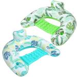 2 Pack Inflatable Pool Float Chair Floating Lounge with Cup Holder & Handles Pool Lounger Water Chair for Adults Ideal for Pool Parties Lakes and Rivers