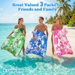 Ornnut XLarge Pool Floats,3 Packs Inflatable Pool Float Chairs for Adults & Kids, Upgraded Pool Floats with Cupholders & 2 Handles, Summer Pool Lounger Pool Toys for Lakes, Beach Vacation, Water Party