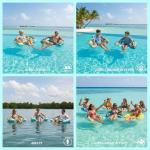 Auspicious Rain 3 Pack Inflatable Pool Floats for Adults with Cup Holders & Headrest - Heavy Duty PVC Lounge Chairs, Summer Pool Party Floats 2025