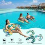 Auspicious Rain 3 Pack Inflatable Pool Floats for Adults with Cup Holders & Headrest - Heavy Duty PVC Lounge Chairs, Summer Pool Party Floats 2025