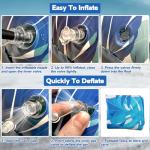 WOLKEK Pool Floats, 3 Pack Inflatable Float Chairs with Cupholders & Handles, Pool Floats Adult & Kids Perfect for Pool Lake & Rivers, Pool Toy Party, Relaxing Inflatable Chair for Swimming Pool