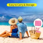 Inflatable Swimming Pool Floats Adult with Headrest, Pool Rafts Lounger with Cupholder for Pool Party, Summer Beach, Outdoor (Pink)