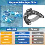 WOLKEK Pool Floats, 3 Pack Inflatable Float Chairs with Cupholders & Handles, Pool Floats Adult & Kids Perfect for Pool Lake & Rivers, Pool Toy Party, Relaxing Inflatable Chair for Swimming Pool