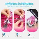 SLOOSH Pool Floats Chairs Adult, 3 Packs Inflatable Lounge Chairs,Blow up Pool Noodles Floats for Adults,Water Floating for Beach Party Summer Water Fun,Tropical Leaves