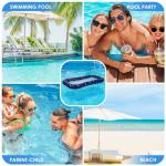 POORAFTERS 2 Pack White Ultra-Comfort Cooling Pool Float Lounge Extra-Large Fabric-Covered Inflatable Raft with Cup Holder Floating Lounger for Adults Beach Pool Lake Summer Relaxation Essential