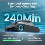 (2026 Upgrade) Aiper Scuba S1 Robotic Pool Cleaner, Wall & Waterline Cleaning, Double Filtration, Extended 180-Min Battery Life, Smart Navigation, App Support, OTA Upgrade