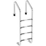 Swimming Pool Ladder for Inground Pools, 4-Step 304 Stainless Steel Pool Stairs with Non-Slip Rubber Step Pads, Rugged & Durable for Indoor/Outdoor Pool, Supports 440 lbs