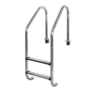 DOEL Pool Ladder, 304 Stainless Steel 2-Step Non-Slip Ladder for In-ground Swimming Pool, Non-Slip, 440lb Capacity