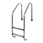DOEL Pool Ladder, 304 Stainless Steel 2-Step Non-Slip Ladder for In-ground Swimming Pool, Non-Slip, 440lb Capacity