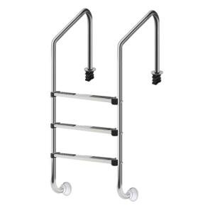Swimming Pool Ladder,3-Steps Inground with Non-Slip Integrated Treads, 1.90" OD, Stainless Steel Pool Ladder for Inground Indoor/Outdoor Pools, 304 Stainless Steel, Heavy Duty Non-Slip Ladder.