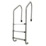 WOPOLTOP Swimming Pool Ladder, 3-Step Stainless Steel Non-Slip Pedals Pool Stairs for Inground Pools, Weight Capacity 330lbs, Easy to Install and Climb for Indoor/Outdoor Pools (3 Step)
