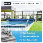 Kojem 3 Step In-Ground Pool Ladder Compatible with Outdoor/Indoor Pool with Swimming Non Slip Step 304 Stainless Steel Silvery 300 LBS Easy Assembly and Climbing