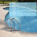 WOPOLTOP Swimming Pool Ladder, 3-Step Stainless Steel Non-Slip Pedals Pool Stairs for Inground Pools, Weight Capacity 330lbs, Easy to Install and Climb for Indoor/Outdoor Pools (3 Step)