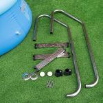 WOPOLTOP Swimming Pool Ladder, 3-Step Stainless Steel Non-Slip Pedals Pool Stairs for Inground Pools, Weight Capacity 330lbs, Easy to Install and Climb for Indoor/Outdoor Pools (3 Step)