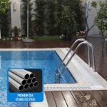 Swimming Pool Ladder,3-Steps Inground with Non-Slip Integrated Treads, 1.90" OD, Stainless Steel Pool Ladder for Inground Indoor/Outdoor Pools, 304 Stainless Steel, Heavy Duty Non-Slip Ladder.