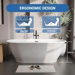 Modern 59-Inch Freestanding Acrylic Soaking Tub