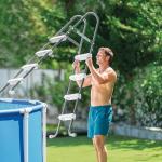 INTEX Metal Frame 15 ft x 48 in Above Ground Pool Set, Round Swimming Pool with Steel Frame, 1000 GPH Cartridge Filter Pump, and Type A Filter Cartridge