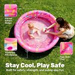 3 Pack 45" X 10" Inflatable Kiddie Pools, Watermelon & Pineapple & Cupcake Swimming Pool for Kids Seasonal Merriment, Indoor&Outdoor Water Pool Baby Swimming Pool Pit Ball Pool