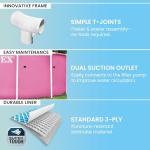 INTEX Metal Frame 8 ft x 30 in Above Ground Pool Set, Round Swimming Pool with Steel Frame