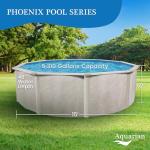 Aquarian Phoenix Round Above Ground Swimming Pool Only, 15' x 52" - Steel Frame with Galvanized Walls, Easy DIY Assembly for Outdoor or Backyard Setup, Accessories Sold Separately