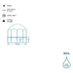 H2OGO! Kids Splash-in-Shade 8-Foot Round Steel Frame Above Ground Pool with Water Mister and Canopy Sunshade, Green Tropical Leaf Print