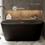 Matte Black 60" Freestanding Bathtub