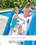 Intex Kool Splash Inflatable Water Slide Swimming Pool Play Center with Built in Sprayers for Kids and Adults, Ages 6 and Up, Blue