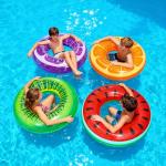 FindUWill 6 Pack Pool Floats Kids, Pool Swim Tubes Rings(4 Pack) - 4Pcs Inflatable Big Floaties Beach Swimming Toys with 2Pcs Beach Balls for Adults Raft Floaties Toddlers