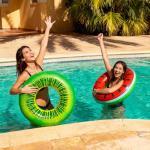 FindUWill 6 Pack Pool Floats Kids, Pool Swim Tubes Rings(4 Pack) - 4Pcs Inflatable Big Floaties Beach Swimming Toys with 2Pcs Beach Balls for Adults Raft Floaties Toddlers