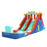 Doctor Dolphin Bounce House Inflatable Water Slide with Pool for Big Kids,Water Slides for Kids Backyard, Inflatable Water Park Double Slide