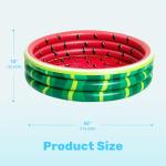 3 Pack 45" X 10" Inflatable Kiddie Pools, Watermelon & Pineapple & Cupcake Swimming Pool for Kids Seasonal Merriment, Indoor&Outdoor Water Pool Baby Swimming Pool Pit Ball Pool