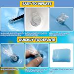 Nenrsl Pool Floats Adult,76"x48" XL Inflatable Tanning Pool Lounger Float with Pillow,4 in 1 Suntan Tub Sunbathing Raft Floatie Water-Filled Mattress Kids Pool Ball Pit,Perfect for River Party & Relax