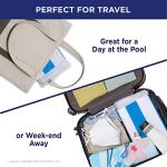 Aqua 4-in-1 Monterey Hammock Pool Float & Water Hammock, Multi-Purpose, Inflatable Pool Floats for Adults, Patented Thick, Non-Stick PVC Material, One Light Blue & One Navy/White Stripe, 2-Pack