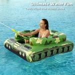 Jasonwell Inflatable Tank Swimming Pool Floaties with Water Cannon Gun Swim Floaty Rafts for Lake, Beach & Pool Party Toys for Boys, Girls, Kids & Adults- Green