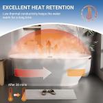 Modern 59-Inch Freestanding Acrylic Soaking Tub