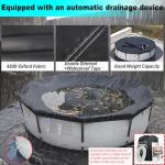 SIHAIAN 22 Ft Pool Cover, with Automatic Drain Round Pool Cover, One-Piece Quick Installation and Removal Above Ground Pool Cover, Preventing Waterlogging, UV Protected Solar Swimming Pool Cover