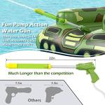 Jasonwell Inflatable Tank Swimming Pool Floaties with Water Cannon Gun Swim Floaty Rafts for Lake, Beach & Pool Party Toys for Boys, Girls, Kids & Adults- Green