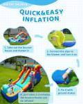 Doctor Dolphin Bounce House Inflatable Water Slide with Pool for Big Kids,Water Slides for Kids Backyard, Inflatable Water Park Double Slide