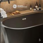 Matte Black 60" Freestanding Bathtub