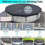 SIHAIAN 22 Ft Pool Cover, with Automatic Drain Round Pool Cover, One-Piece Quick Installation and Removal Above Ground Pool Cover, Preventing Waterlogging, UV Protected Solar Swimming Pool Cover